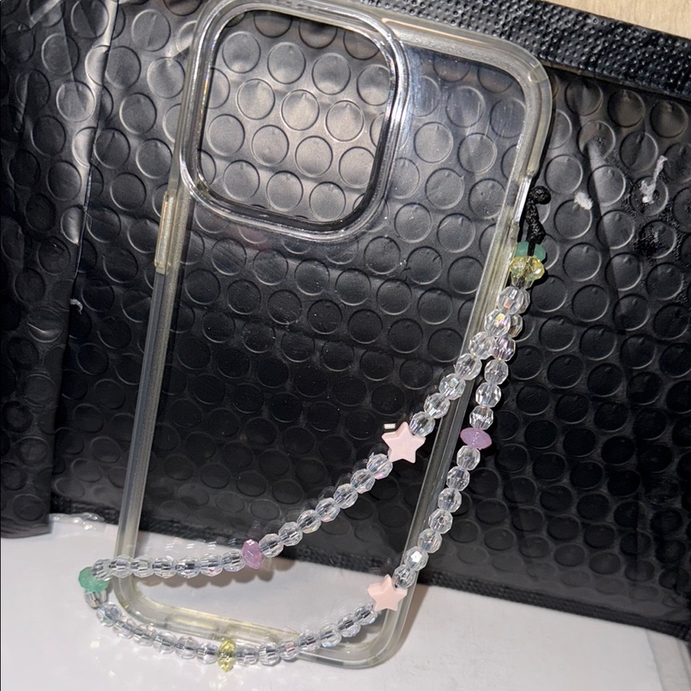 Clear Phone Case with Beaded Strap SPECK IPHONE 15 PRO MAX